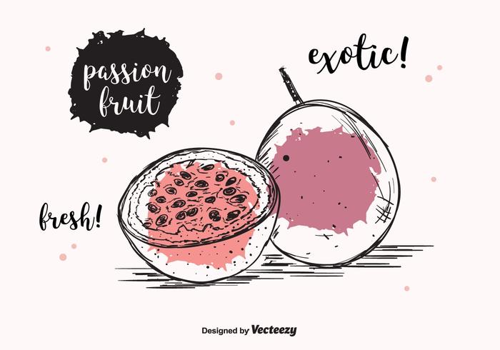 Passion frukt vektor bakgrund
