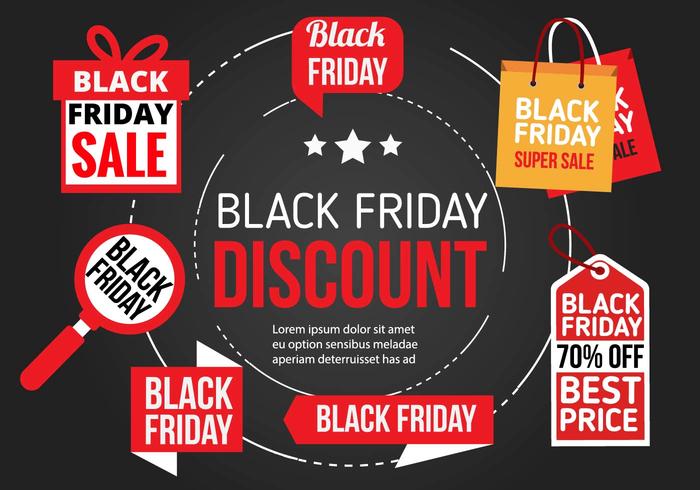 Kostenlose Black Friday Vector Icons