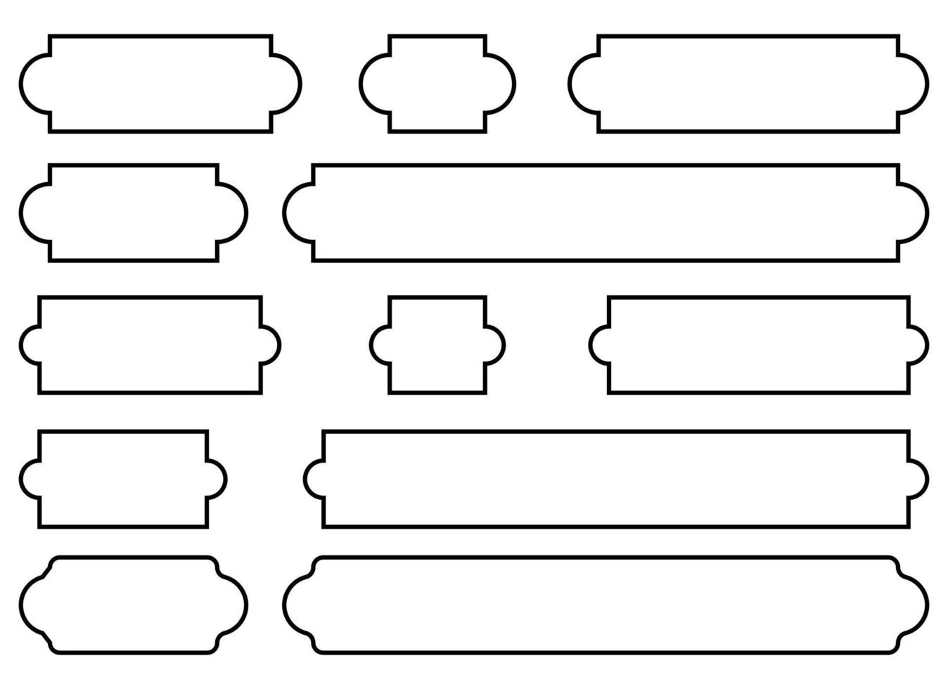 schwarze einfache Fahnenvektor-Designillustration lokalisiert auf weißem Hintergrund vektor