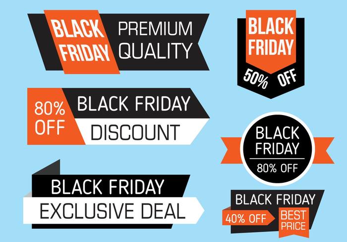 Gratis Svart Friday Banners Vector