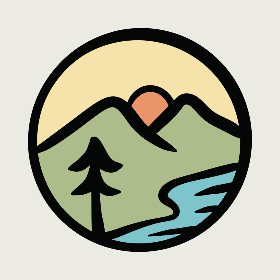 Gute Natur für Camping und Abenteuer Grafik Illustration Vektorgrafiken T-Shirt Design vektor