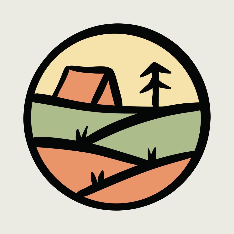 Gute Natur für Camping und Abenteuer Grafik Illustration Vektorgrafiken T-Shirt Design vektor