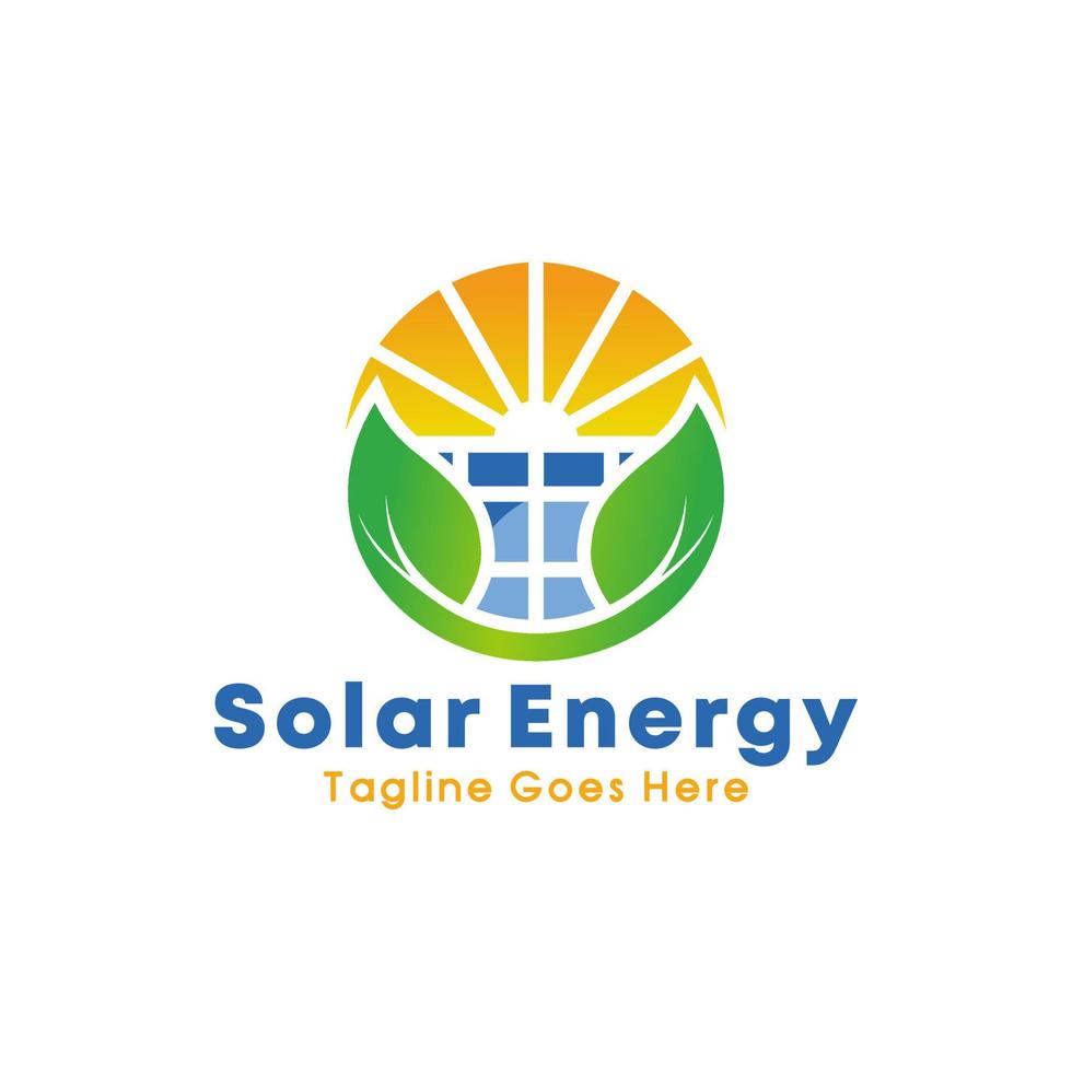 Solarpanel-Energie-Vektor-Logo vektor