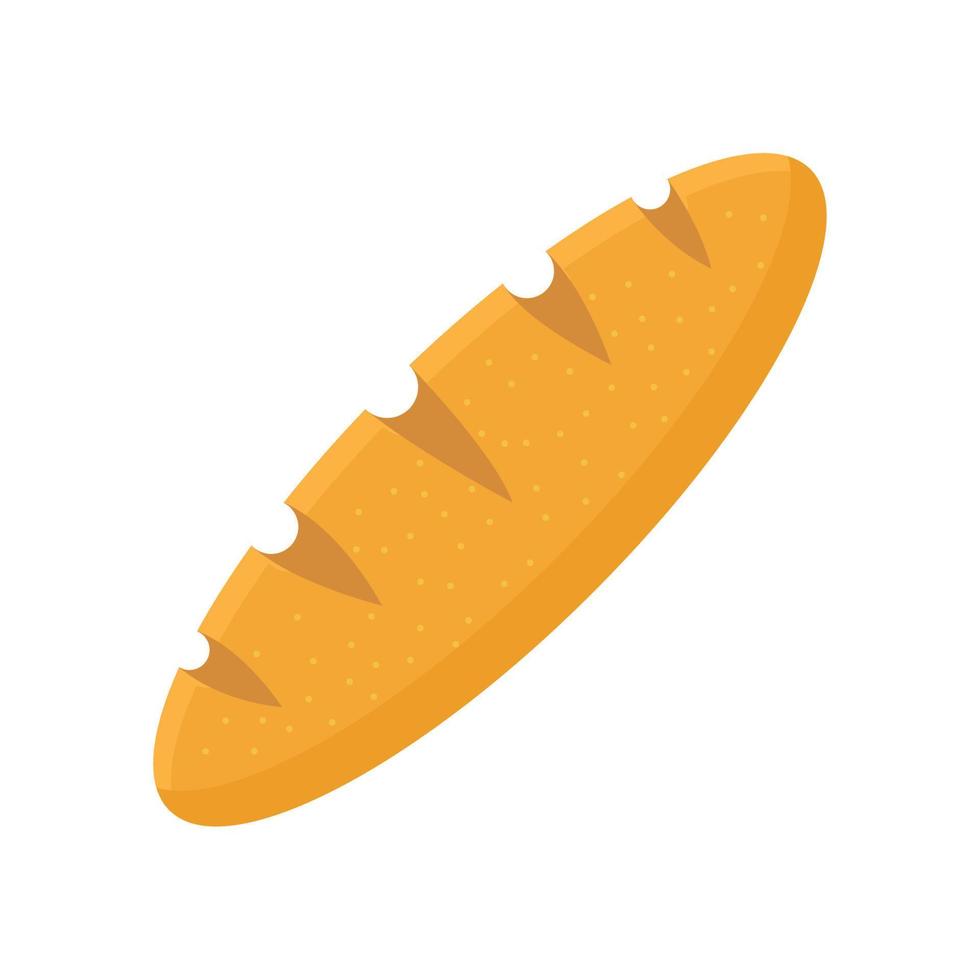 Vektor französisches Brot Abbildung Baguette-Logo. Essen Brot flach heißes Symbol