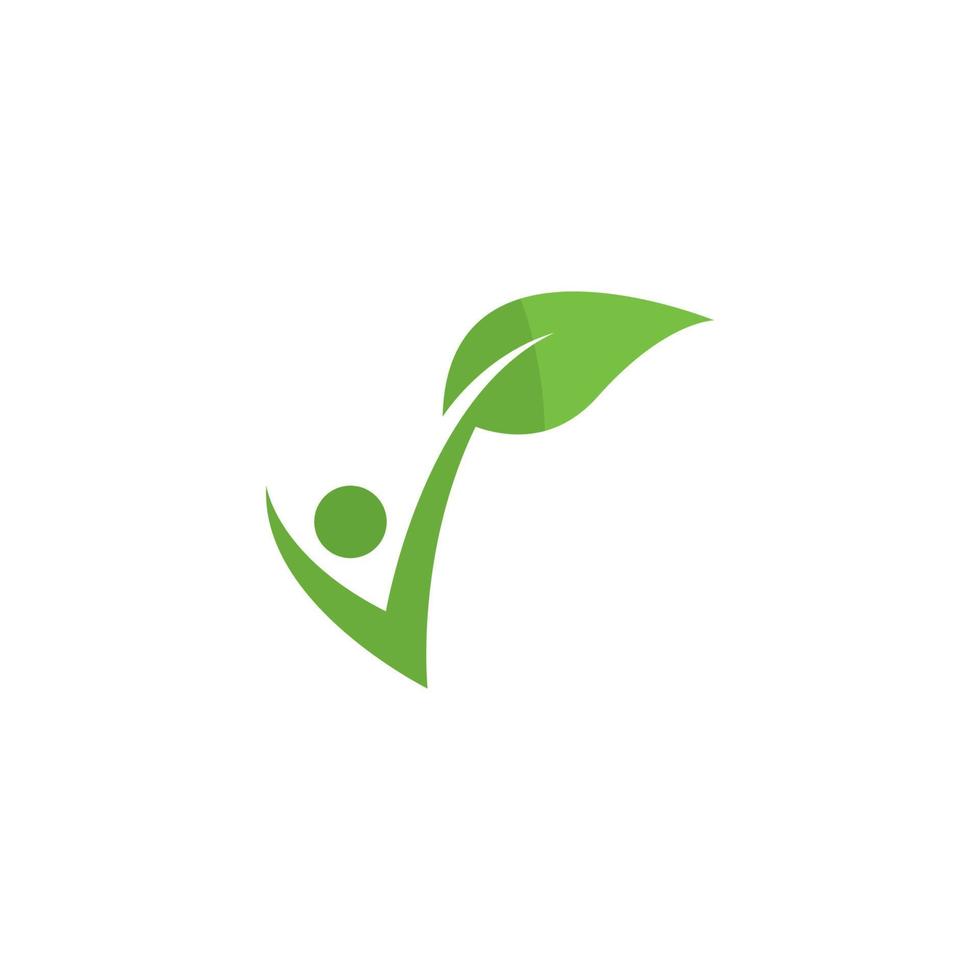 Logos des grünen Blattökologienaturelementvektors vektor