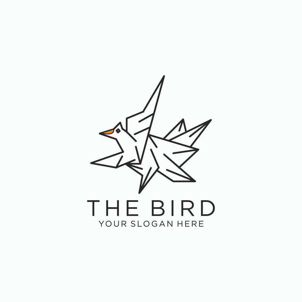 fågel logotyp ikon vektor bild