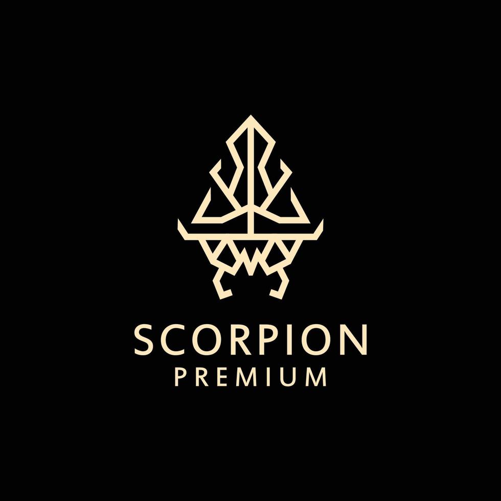 Skorpion-Logo-Design-Icon-Vorlage vektor