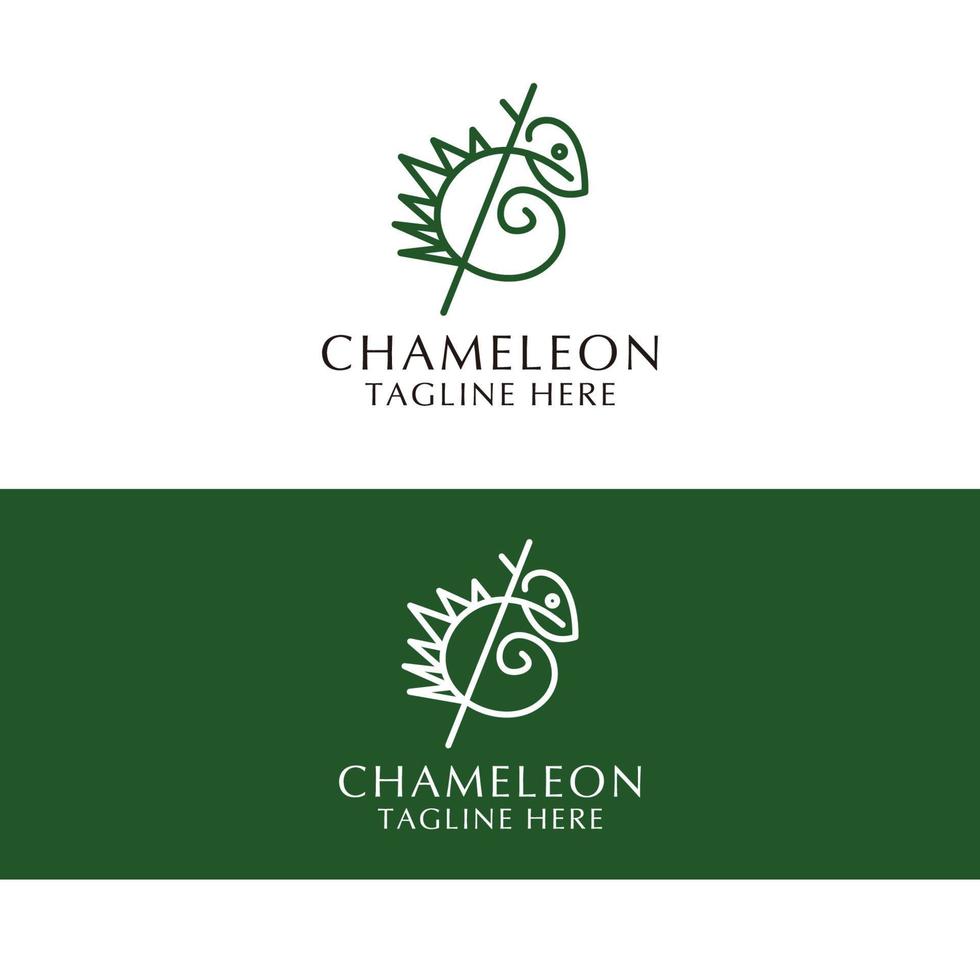 kameleont logotyp design ikon mall vektor