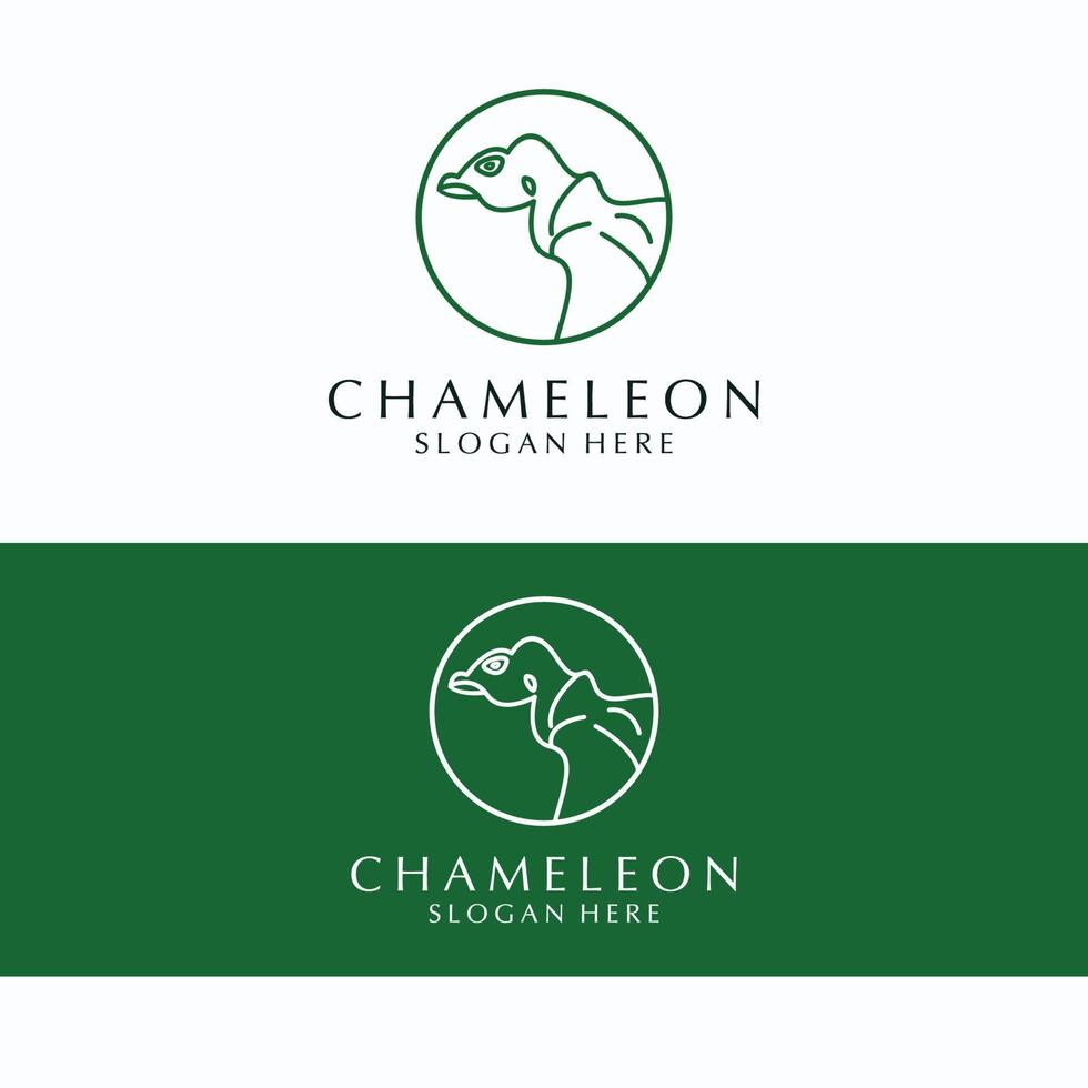 kameleont logotyp design ikon mall vektor