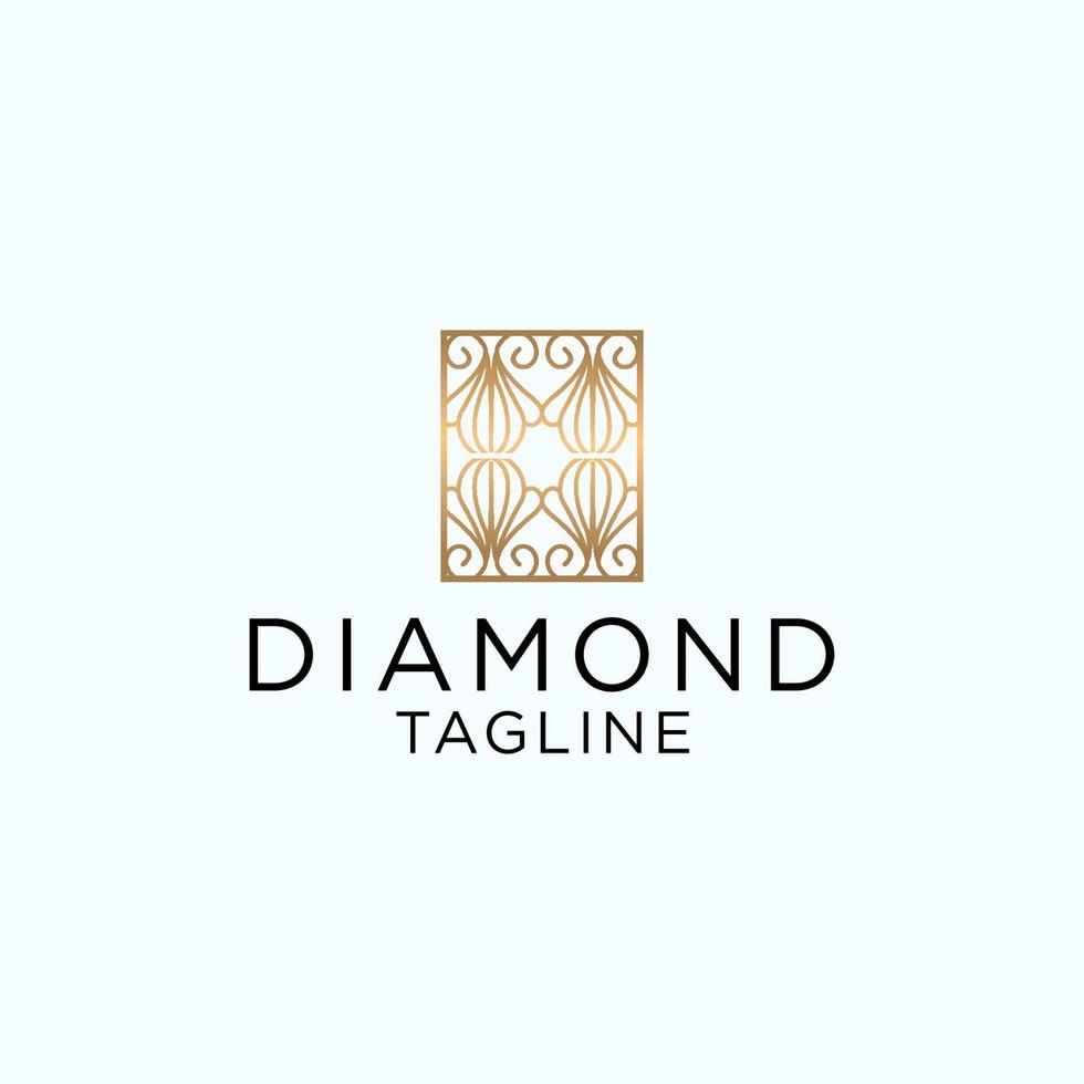 Diamant-Logo-Icon-Design-Vektor vektor