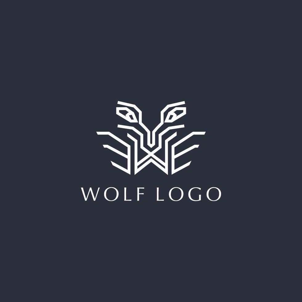 Varg logotyp design ikon mall vektor