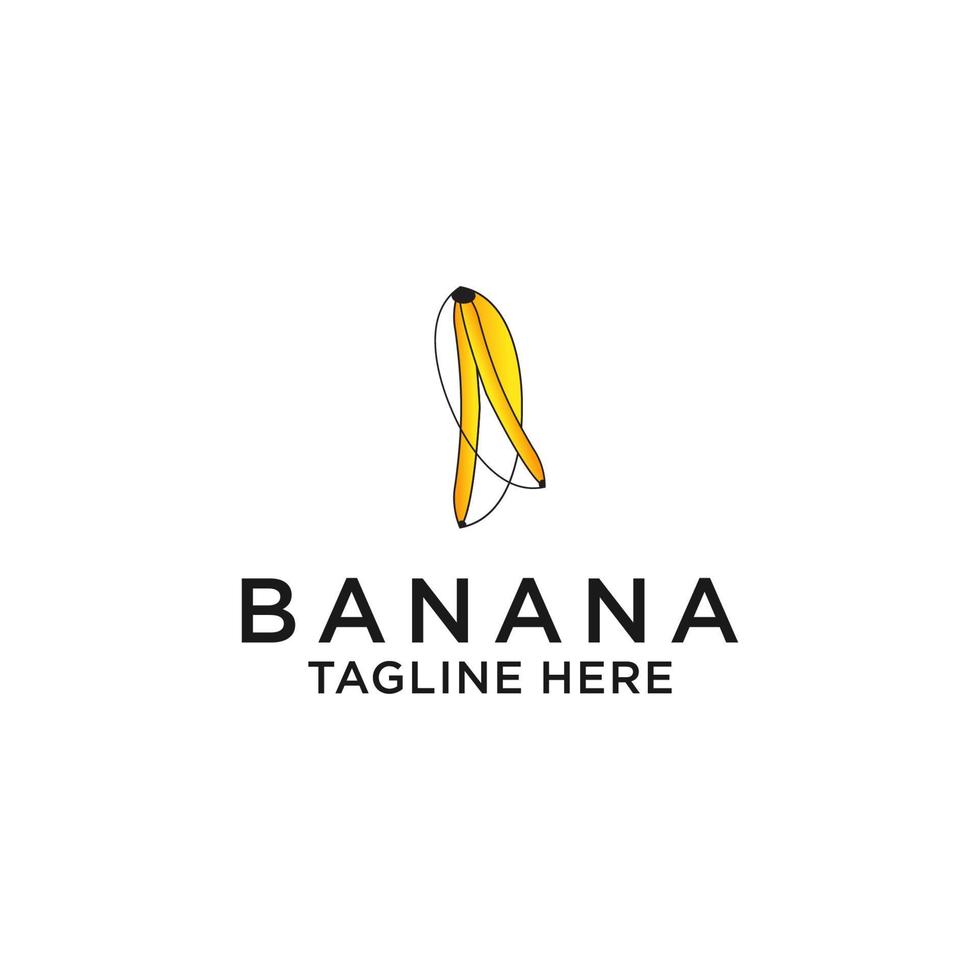 Bananen-Logo-Icon-Design-Vektor vektor