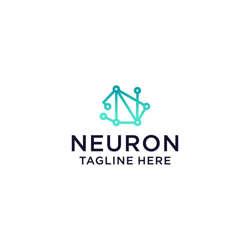 Neuron-Logo-Symbol-Vektor-Bild vektor