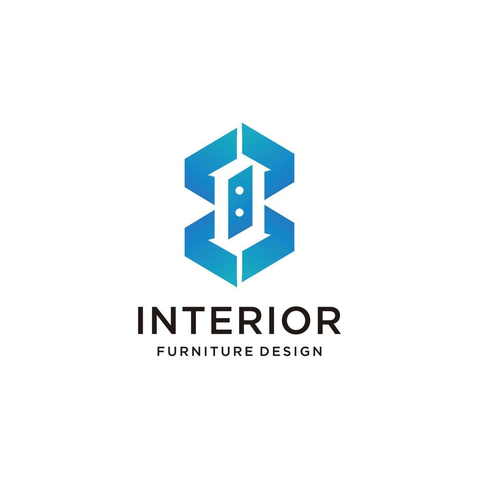 interiör logotyp ikon vektor bild