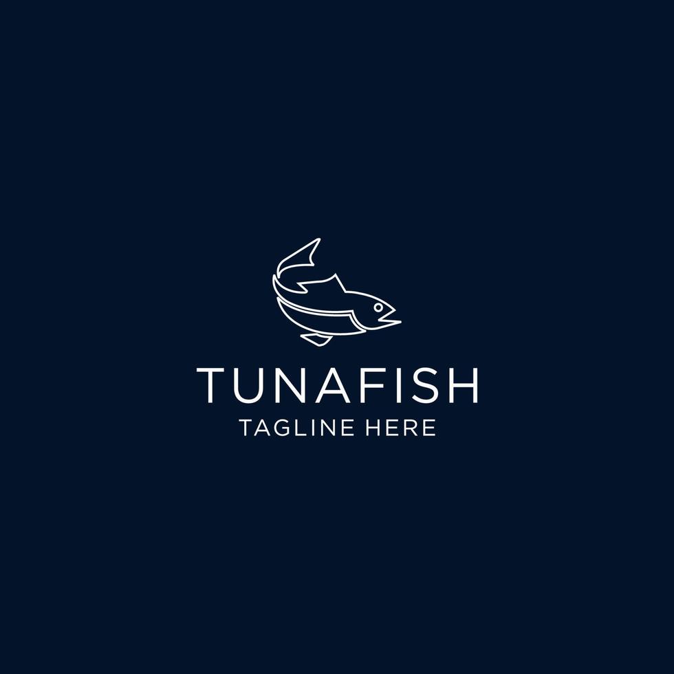 Thunfisch-Logo-Icon-Design-Vektor-Vorlage vektor