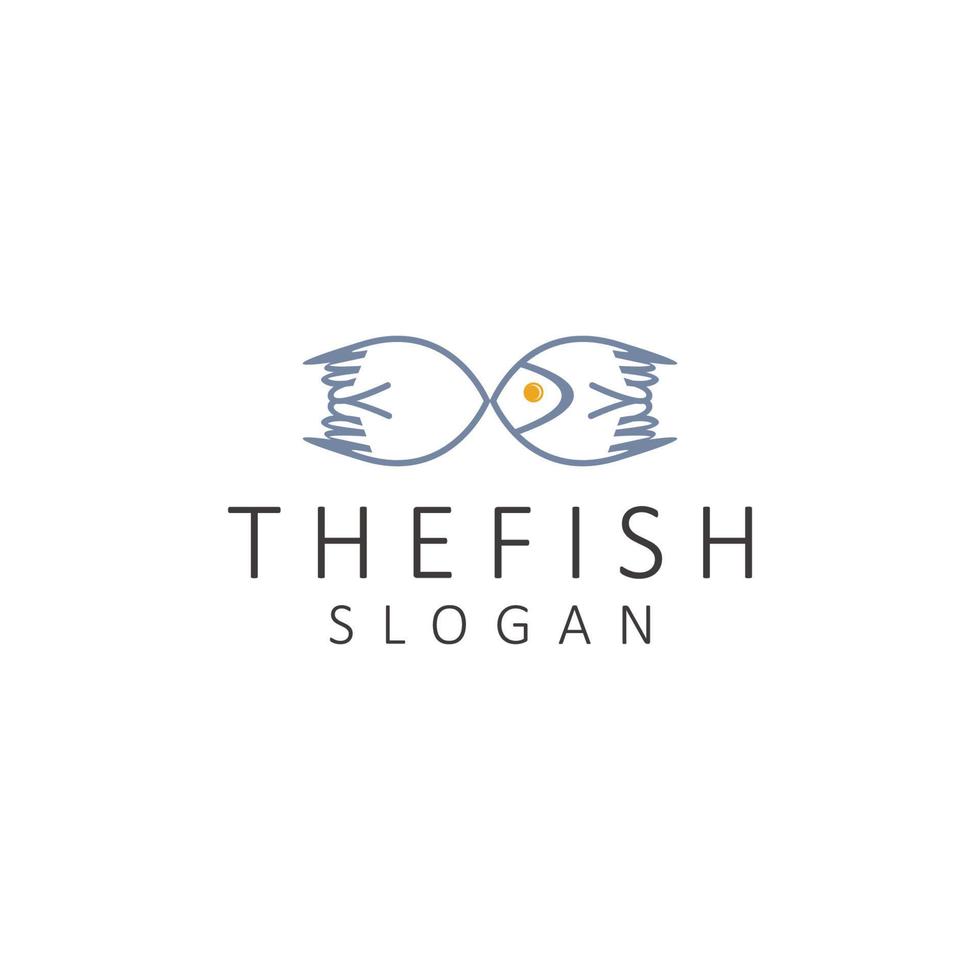 fisken logotyp ikon vektor bild