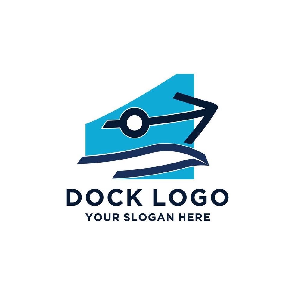 docka logotyp ikon vektor bild