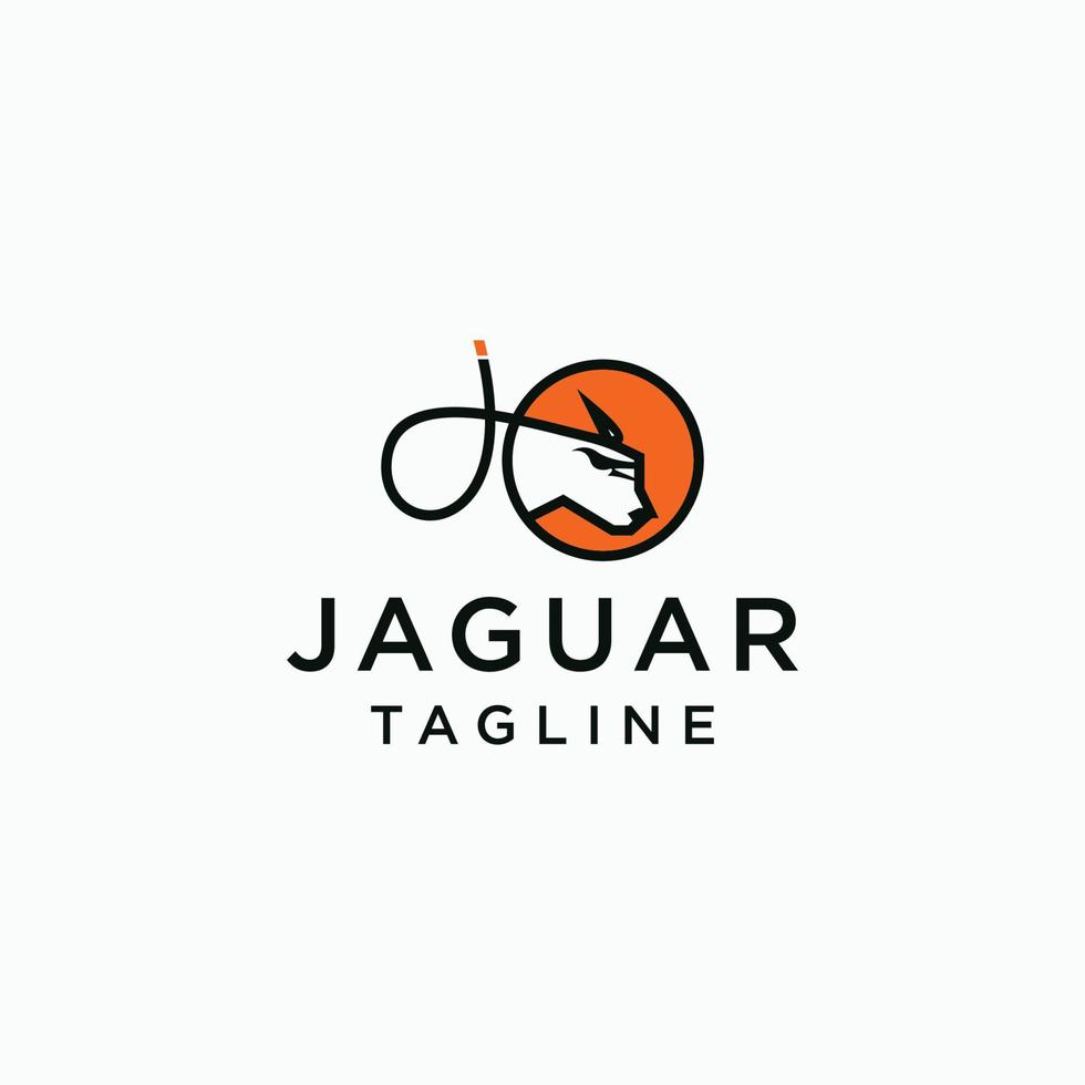 jaguar logotyp ikon vektor bild