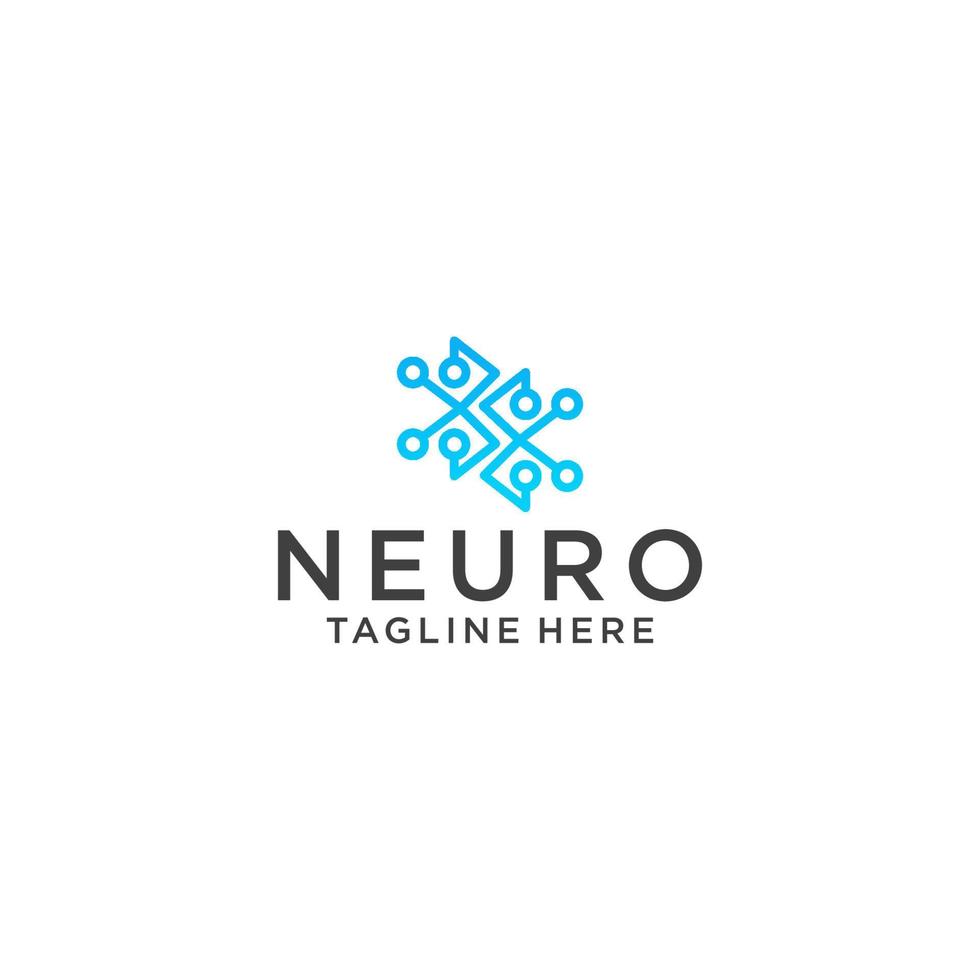 Neuron-Logo-Symbol-Vektor-Bild vektor