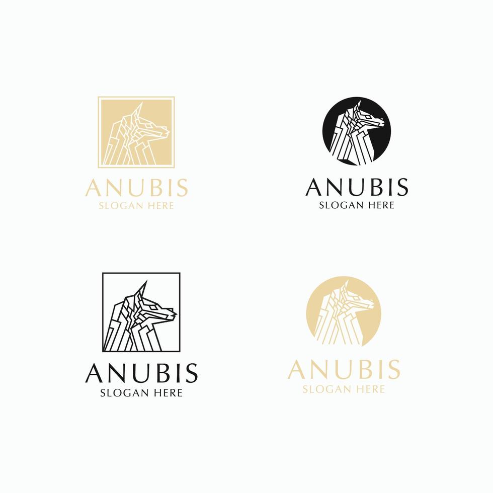 anubis logotyp ikon vektor bild
