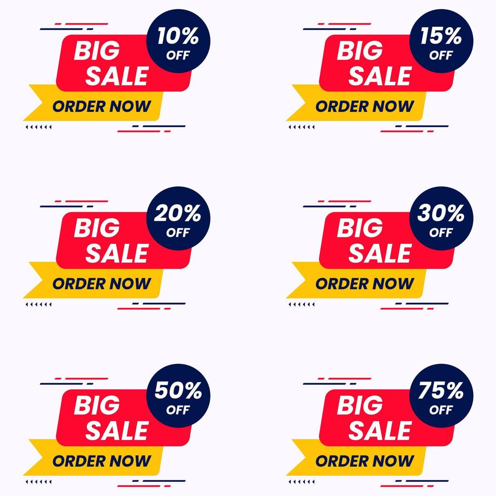 Speed Style Big Sale Angebot Banner Preisschild Set jetzt bestellen vektor