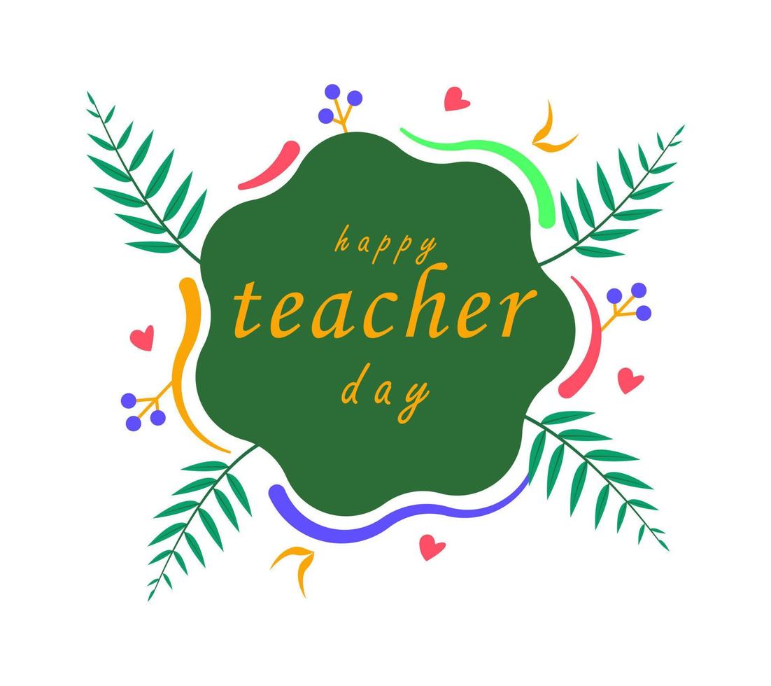 Happy Teacher Day Banner vektor
