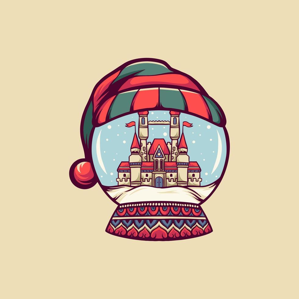 jul boll retro illustration vektor