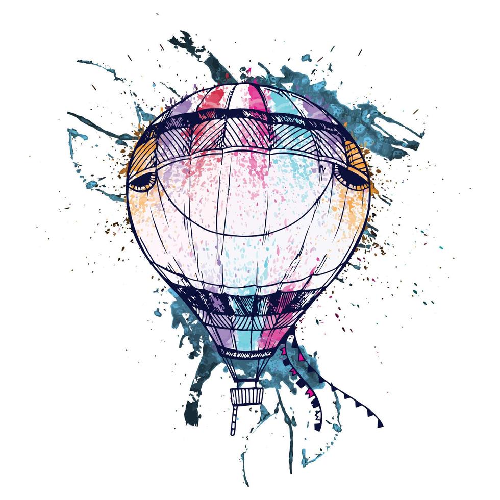 Luftballon-T-Shirt. kann für T-Shirt-Druck, Tassendruck, Kissen, Modedruckdesign, Kinderbekleidung, Babyparty, Gruß und Postkarte verwendet werden. T-Shirt-Design vektor
