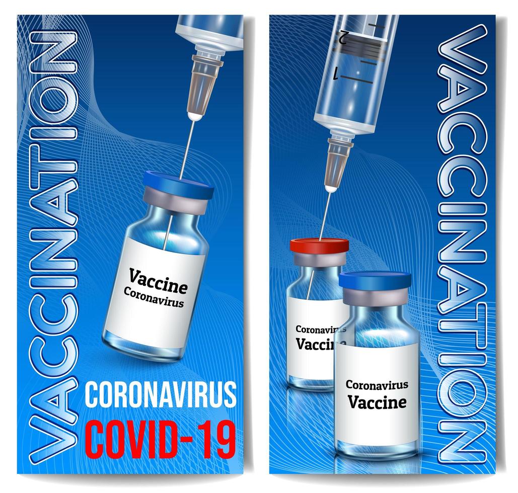 vaccination banner vertikalt vektor