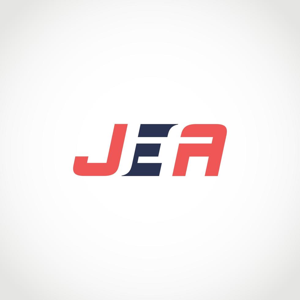 Jea-Brief-Logo. jea Markenidentitätslogo. Jea-Brief-Design. vektor