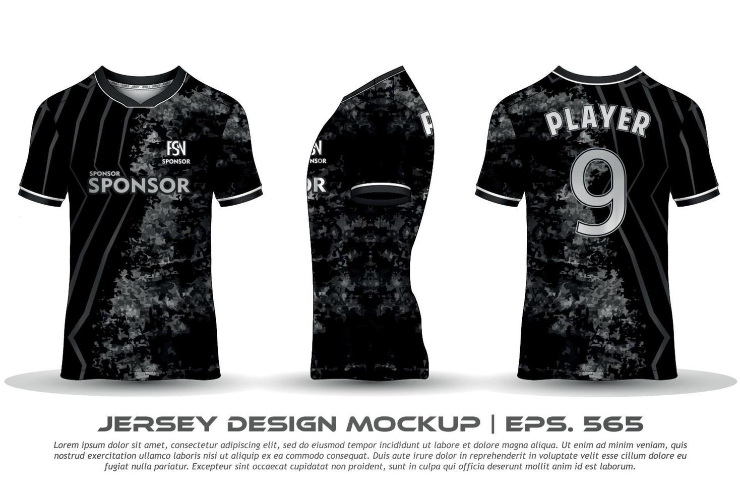 Trikot Design Sublimation T-Shirt Premium geometrisches Muster unglaubliche Vektorkollektion für Fußball Fußballrennen Radfahren Gaming Motocross Sport vektor