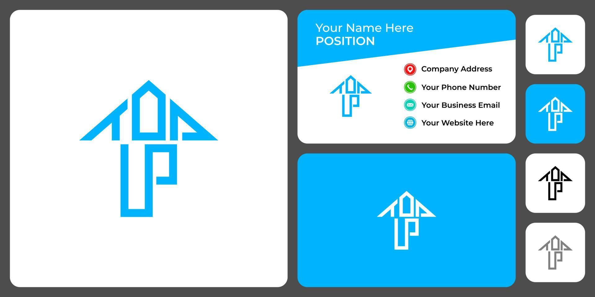 Form-Logo-Design mit Visitenkartenvorlage auffüllen. vektor