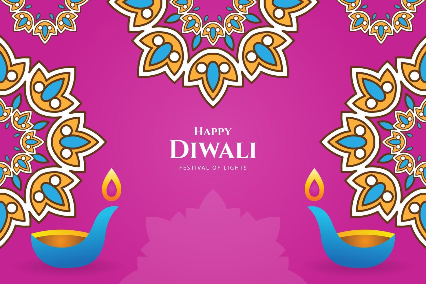 Diwali festliche Ornamente Feier Hintergrund. - Vektor. vektor