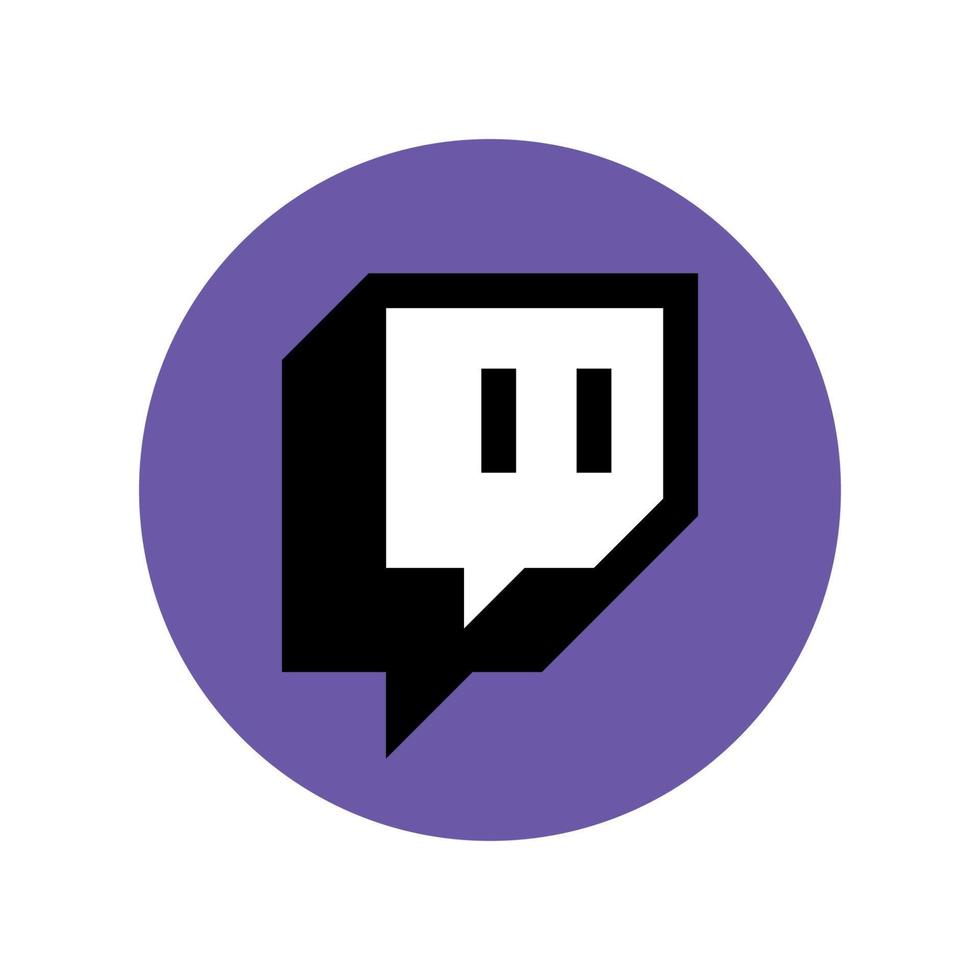 Twitch-Logo auf transparentem, isoliertem Hintergrund. vektor