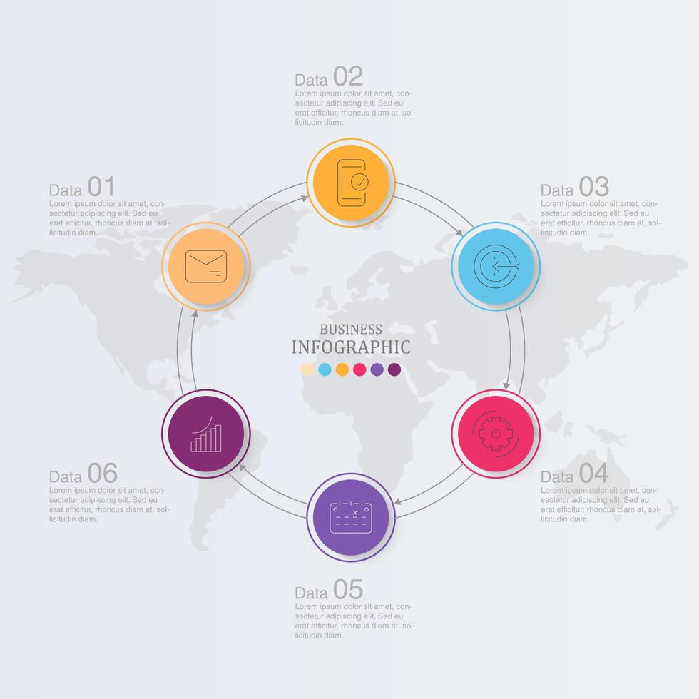 Grundkreise Infografiken Design vektor