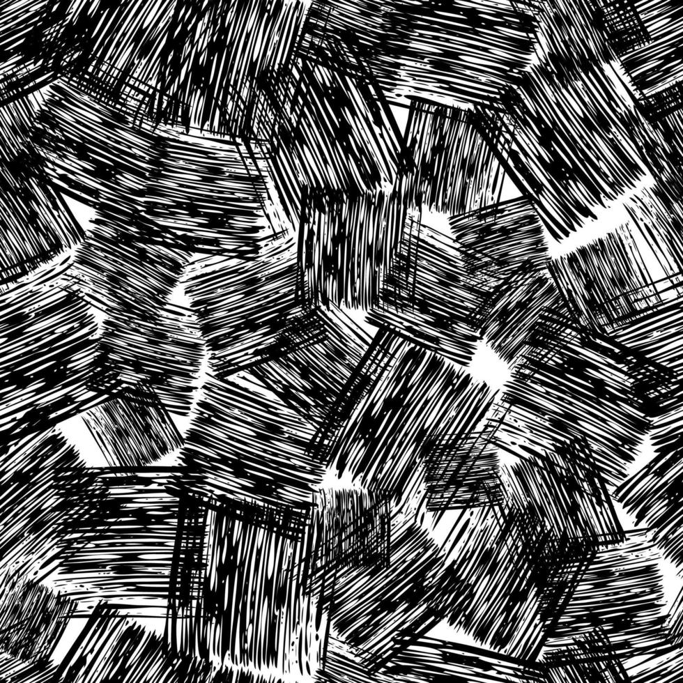 nahtloses muster mit handgezeichnetem schwarzem kritzelabstrich. abstrakte Grunge-Textur. Vektor-Illustration vektor