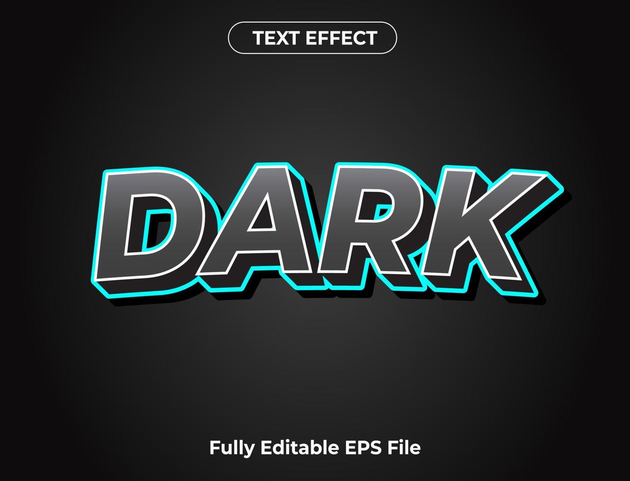 3d mörk text effekt design vektor