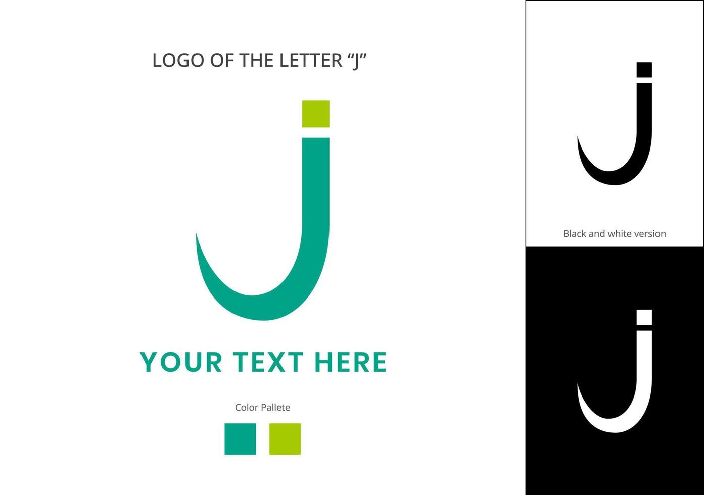 enkel logotyp av de brev j vektor