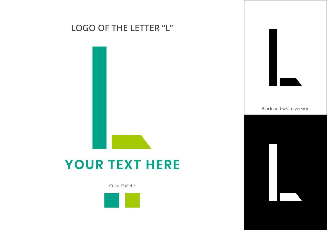 enkel logotyp av de brev l vektor