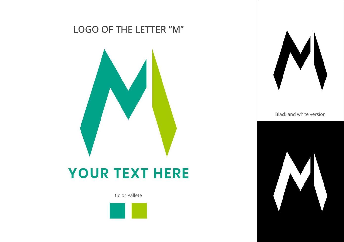 einfaches Logo des Buchstabens m vektor