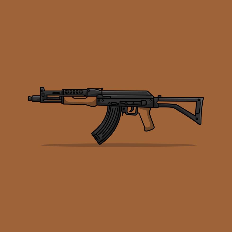 lct ak-47 g04 nv aeg pistole mit kugelvektorillustration. Kopfschuss. Abbildung des Waffensymbols. Pistolen-Cartoon-Logo-Vektor vektor