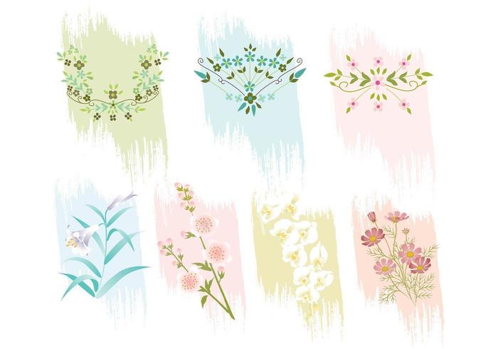 Schöne Blumen Vector Pack