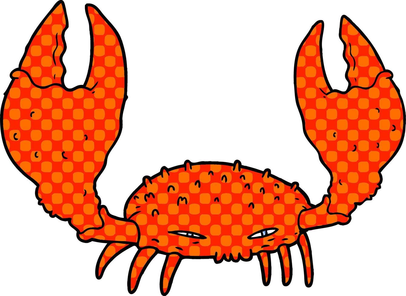 tecknad serie krabba karaktär vektor