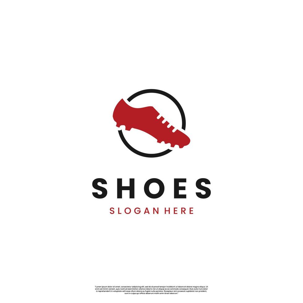 ikonisches schuhlogo design modernes konzept symbol vorlage vektor