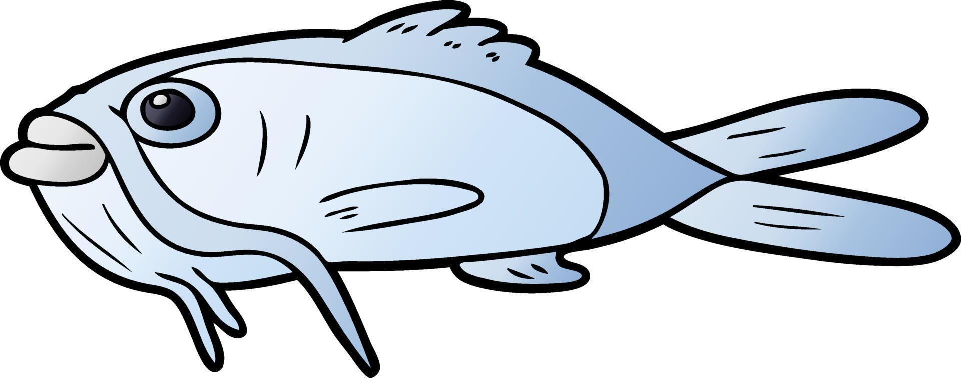 tecknad serie blå havskatt vektor