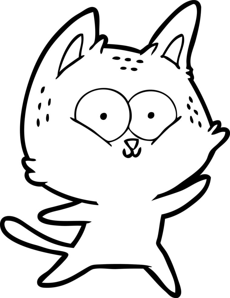 vektor tecknad serie katt karaktär