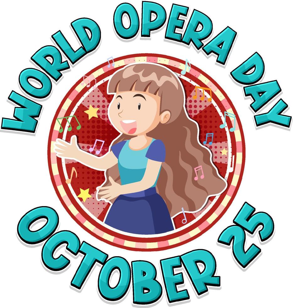 World Opera Day banner koncept vektor