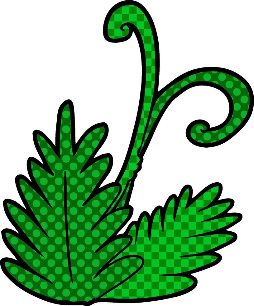 tecknad serie grön löv vektor