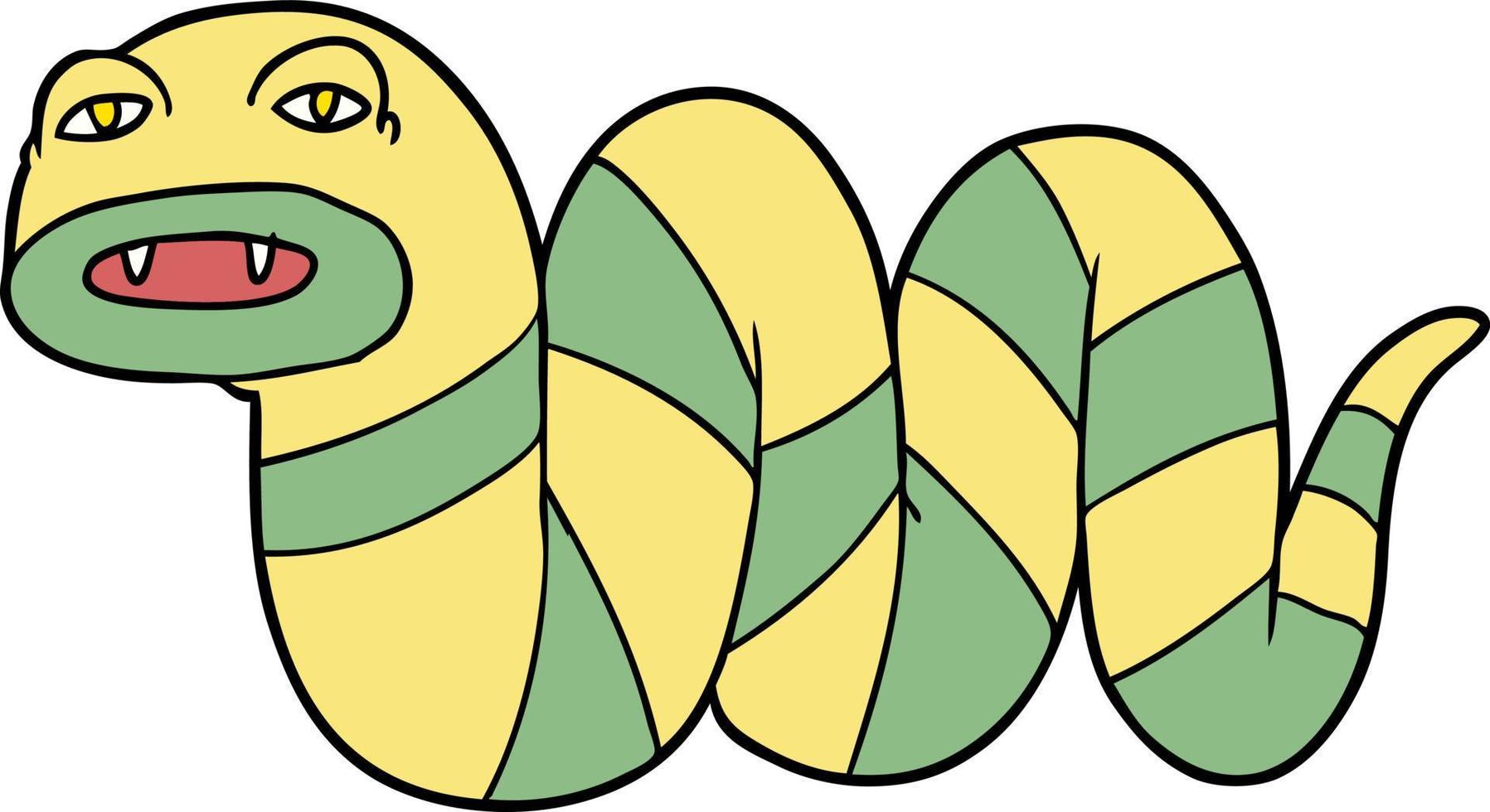 Zeichentrickfigur Schlange vektor