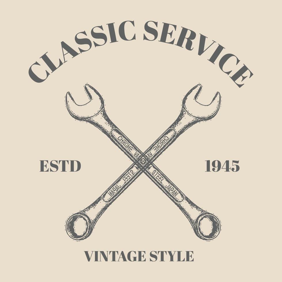 logotyp vektor illustration med korsade rycka och avvikande strålar med retro årgång stil. perfekt för affisch, baner, webb, t-shirt skriva ut, väska skriva ut, märken, flygblad, logotyp design och Mer. mall